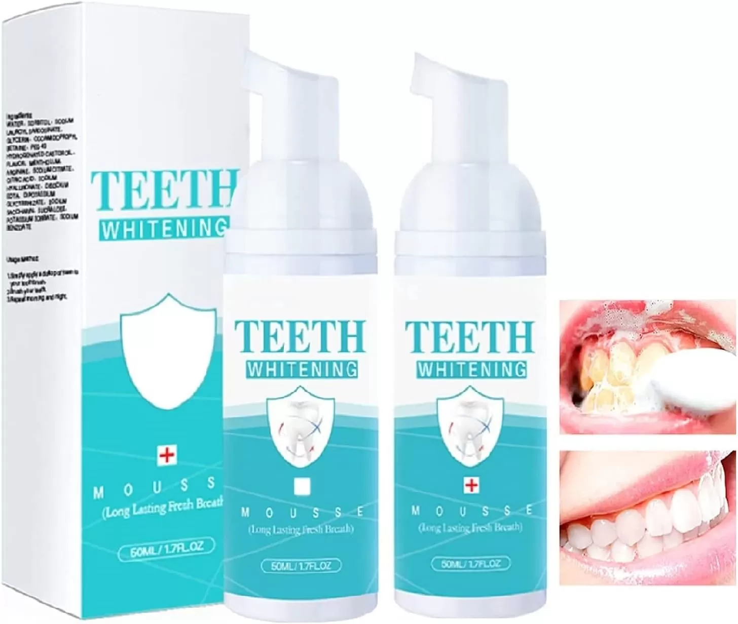 معجون أسنان رغوي لتبييض الأسنان...