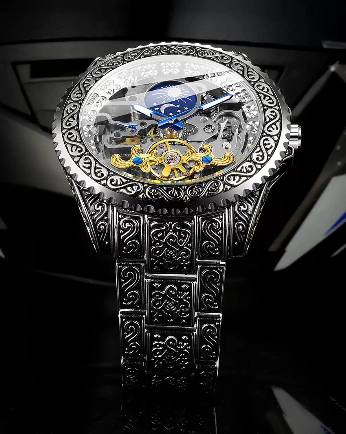 ساعة فورسينغ  كلاسيكي فضي 2