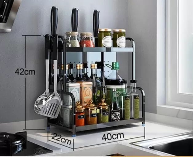 عرض منظم التوابل مع رف متعدد الاستخدام 2