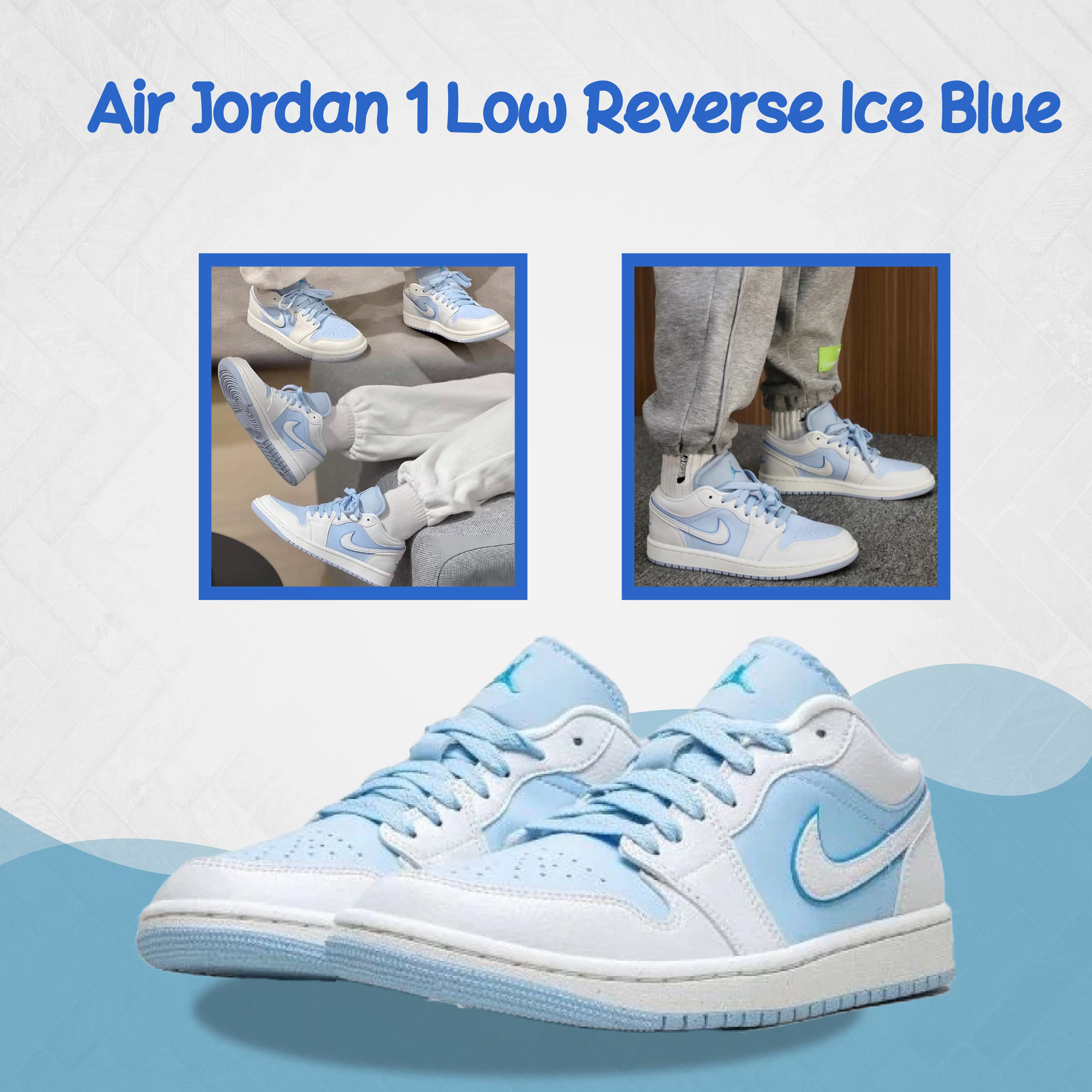 Air Jordan 1 Low Reverse Ice Blue