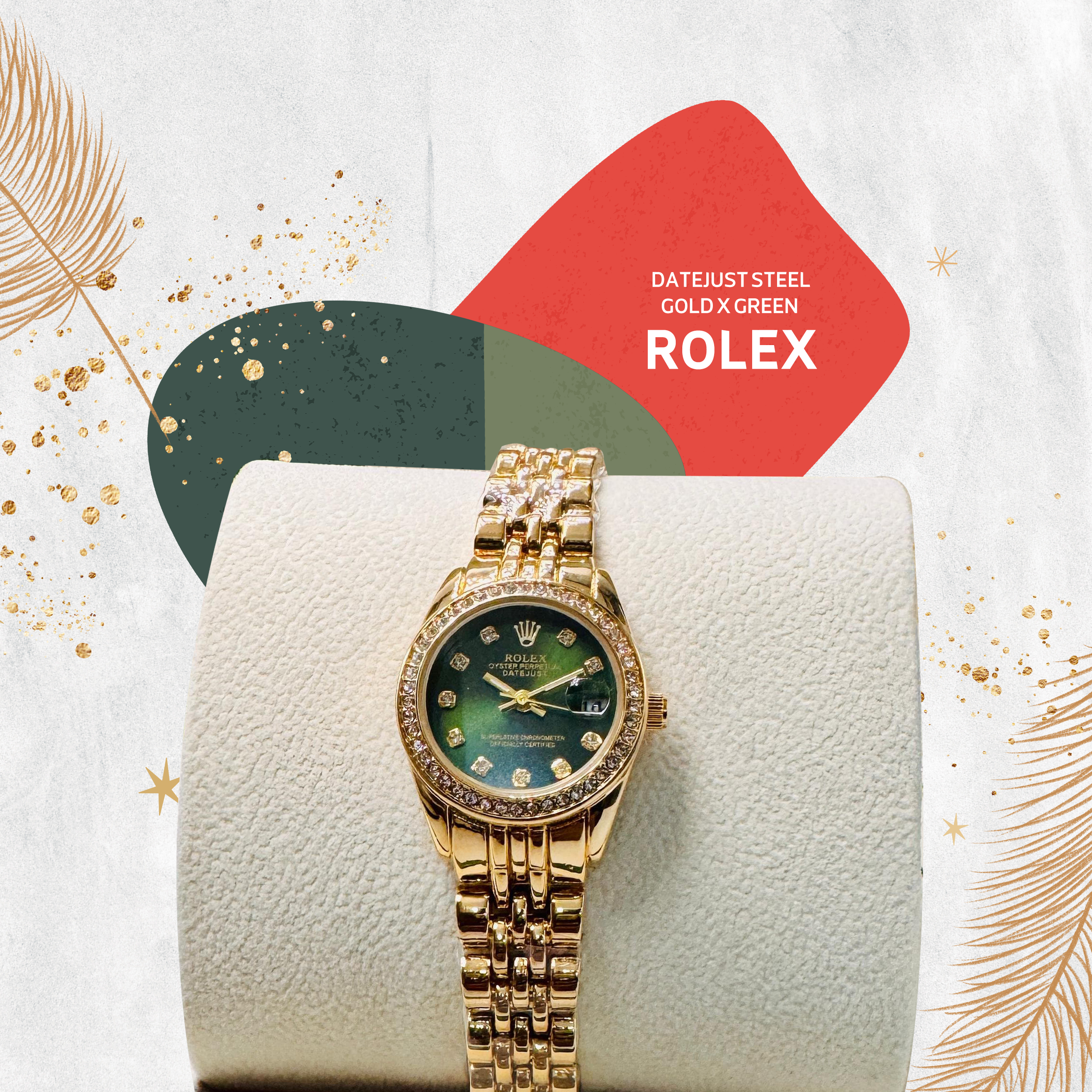 ستيل Rolex جولد و اخضر