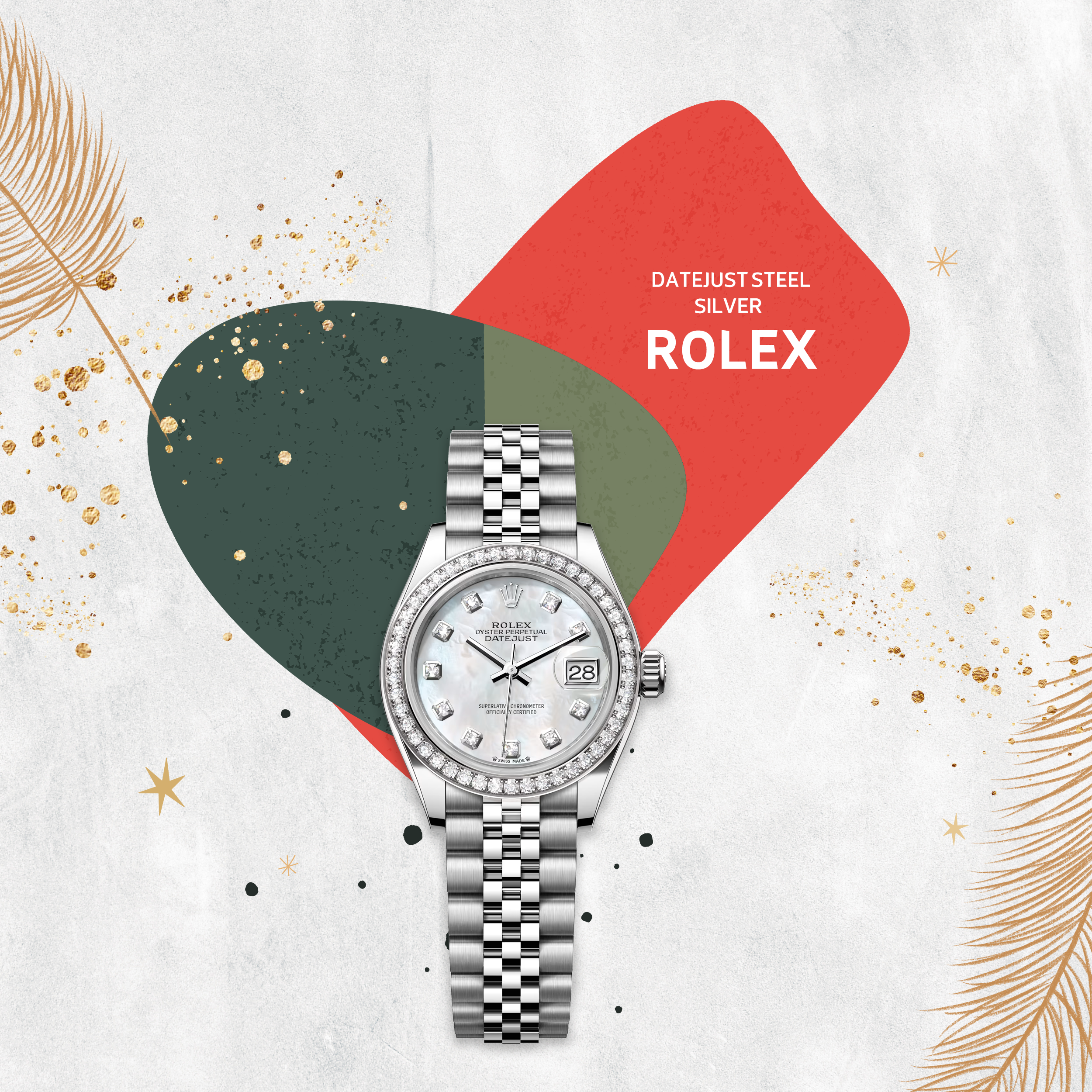 Rolex datejust سيلفر ستيل  (31mm)