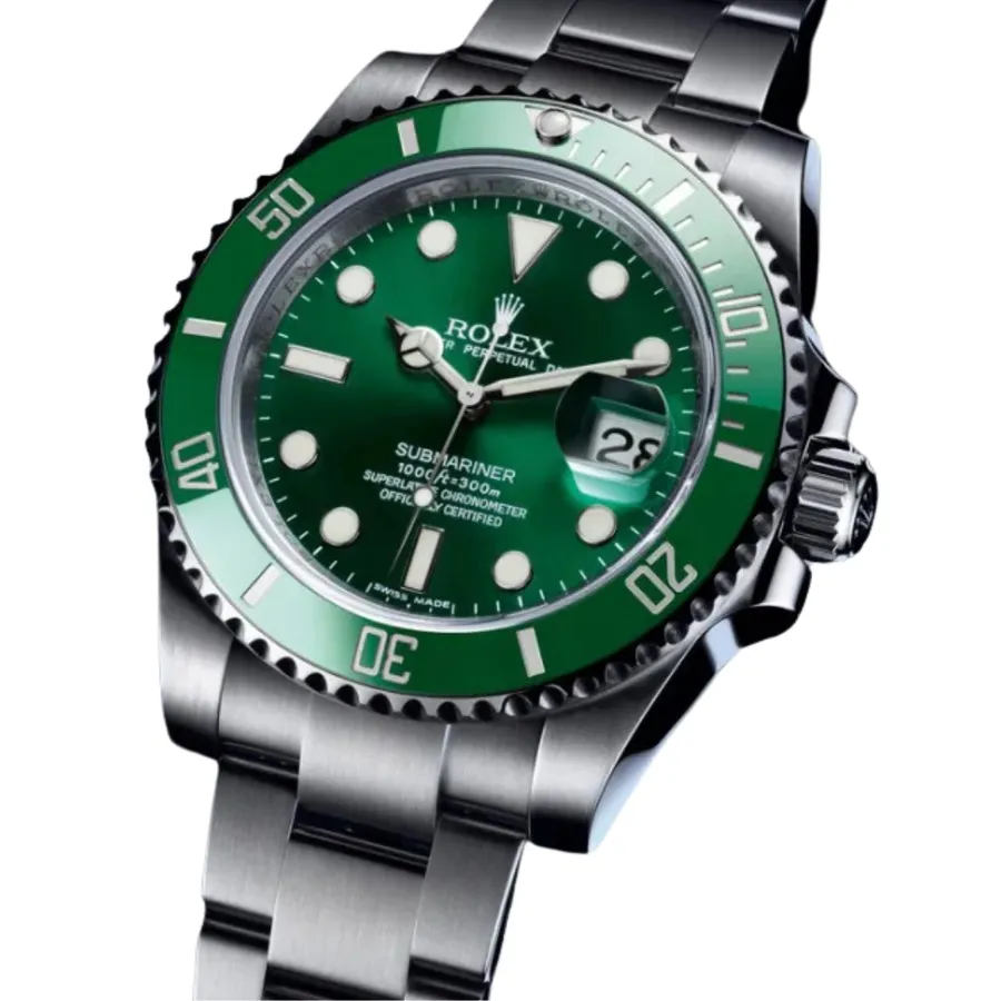 ساعة Rolex باللون الأخضر الملكي + البوكس الأصلي...