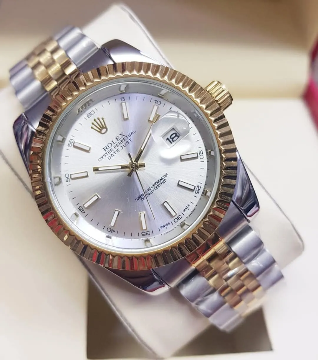 ساعة رولكس مينا أبيض (M) (41mm)