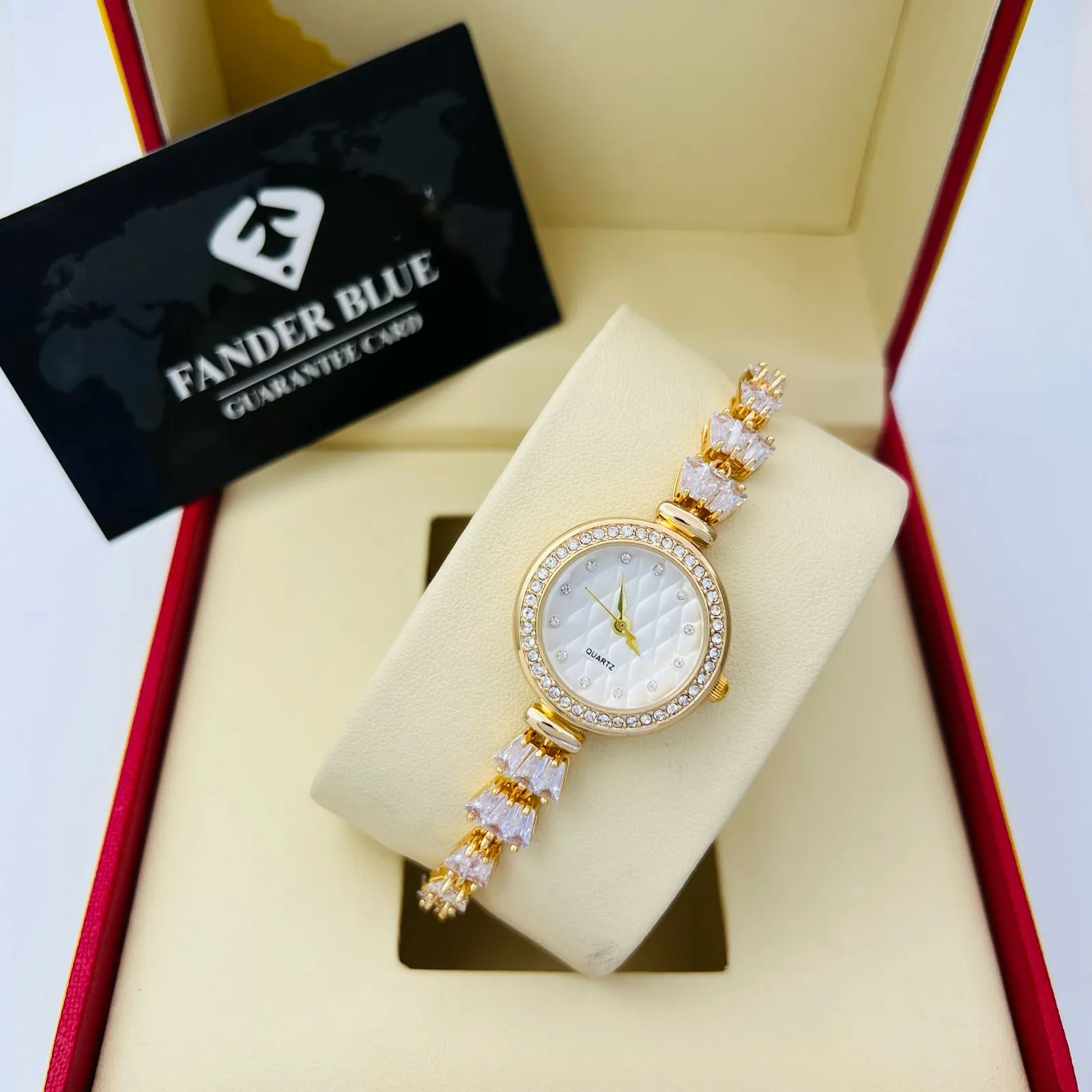 ساعة نسائية فندر بلو كلاسيكية روز جولد  (A15)...