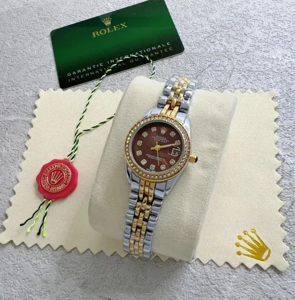 ساعة رولكس مينا بني (31mm) + البوكس الاصلي...