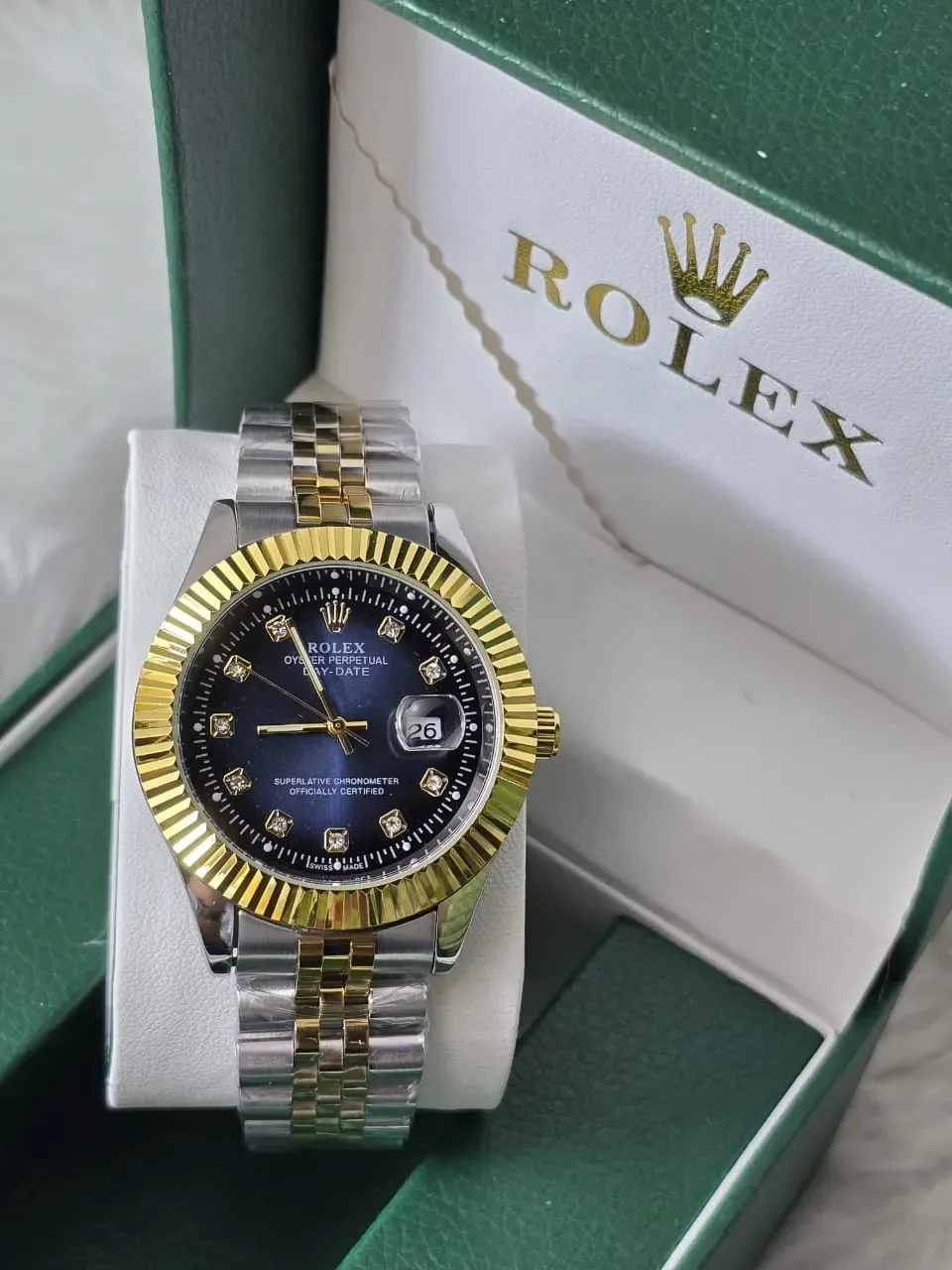 ساعة رولكس اويستر مينا كحلي بالبوكس الأصلي...