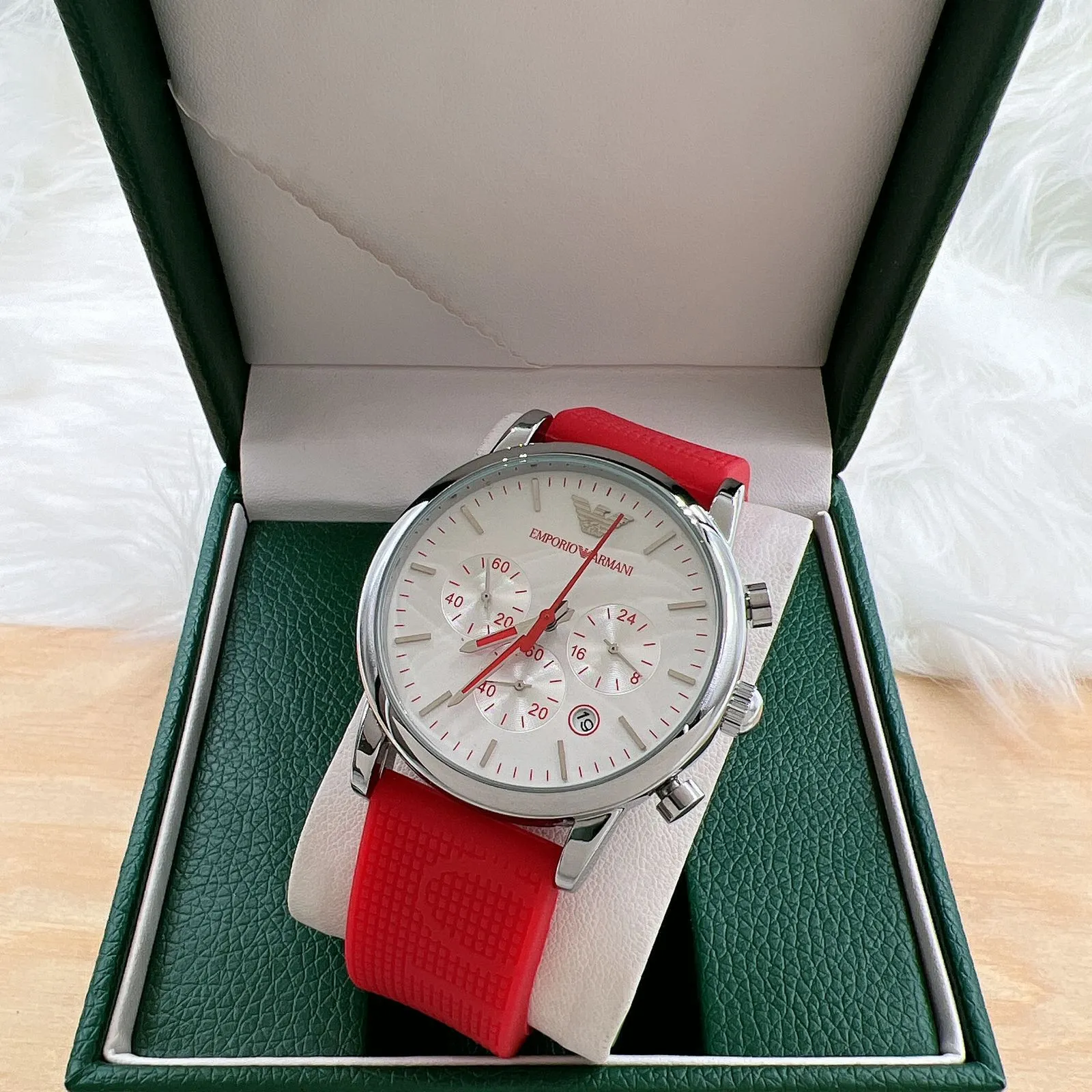 Emporio Armani Watch For Women احمر