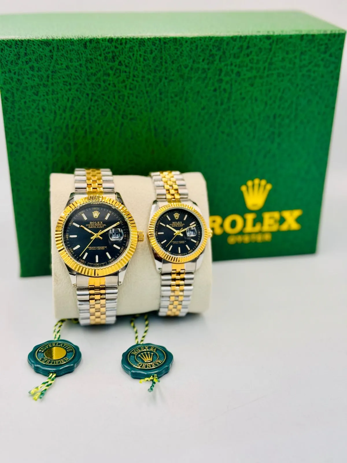 Couple Rolex watch - gold &black &silver