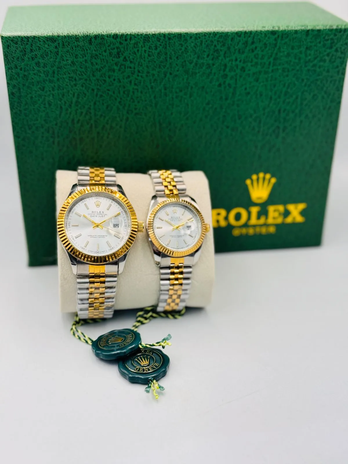 Couple Rolex watch - white&silver&gold