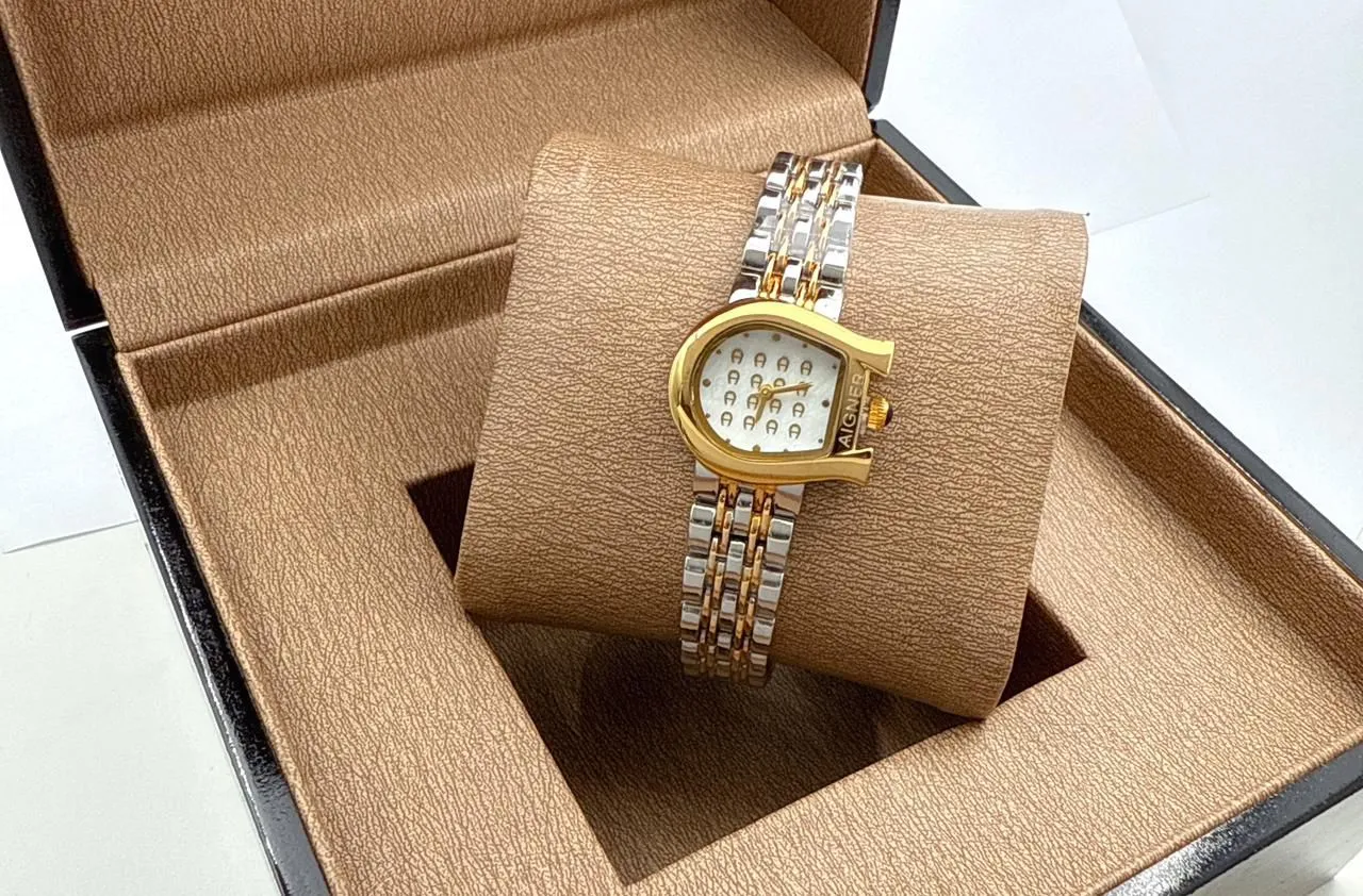 Aigner watch 1 silver*gold مينا ابيض