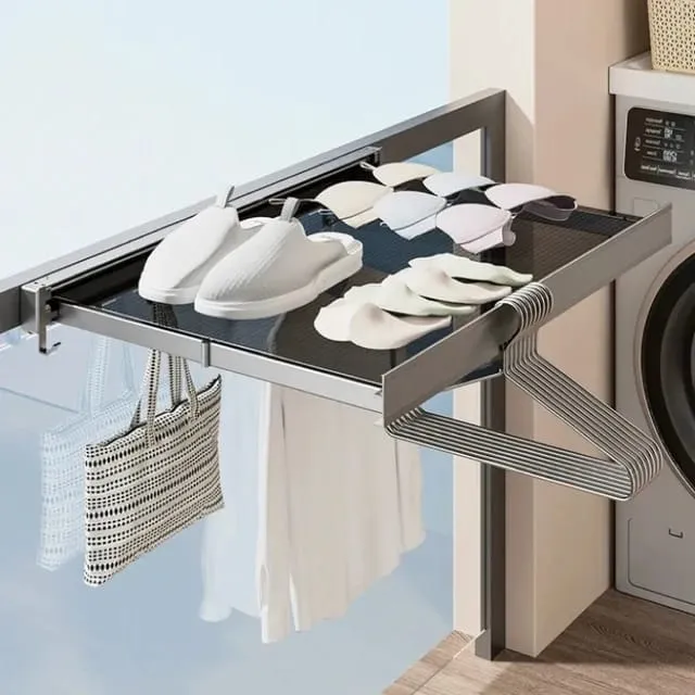 رف تجفيف ملابس قابل للسحب