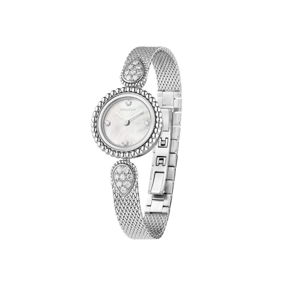 ساعة نسائية Boucheron Boheme باللون الفضي